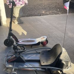 Razor Electric Scooter And Go Kart. 