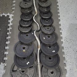 Weight Plates Barbell Weightlift Workout Excercise Bench Press Curl Shoulder Bar Metal Plates Inch Hole Metal Plates Ez Bar