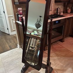 Vintage Mirror And Jewelry Stand