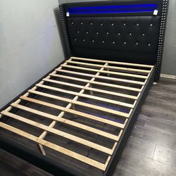 Queen size bed frame and mattress
