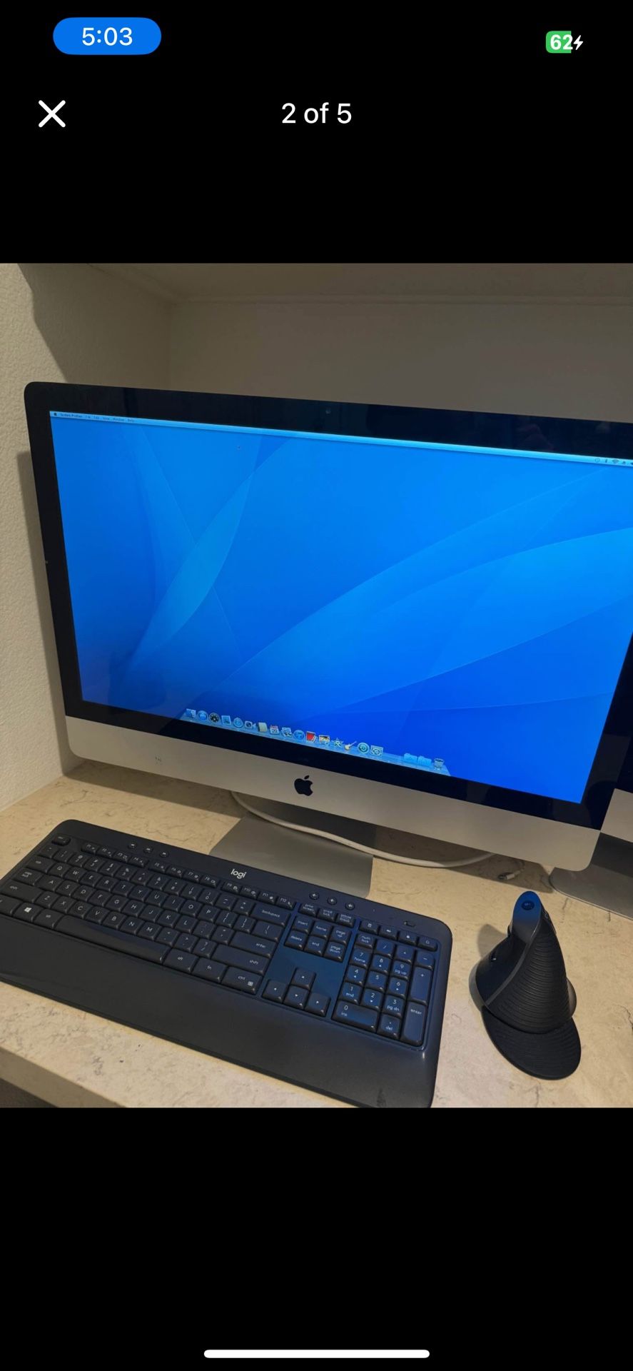 apple imac 2011 27” desktop computer high sierra