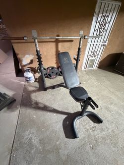 Bench press with weights