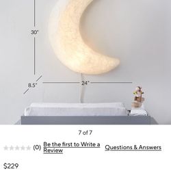 Pottery Barn Paper Mache Light Up Moon