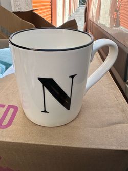 Monogram Letter N Ceramic Coffee Mug