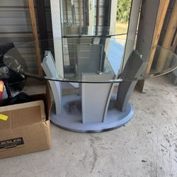 Living room Set With Two End Glass Tables An One Coffee Glass Table 