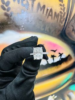 14k Cushion LAB Diamond Engagement Ring