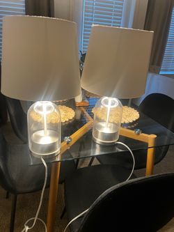 Modern Glass Table Lamps – Set of 2