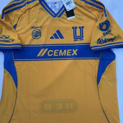 Men's Authentic adidas Tigres Home Soccer Jersey 25/26