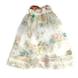 Vintage Barbie Floral with Lace Skirt