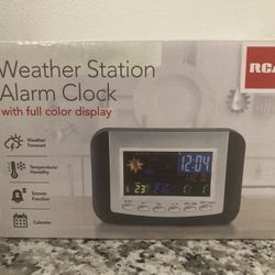 RCA WEATHER STATION ALARM CLOCK WITH FULL COLOR DISPLAY 📻