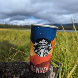 Starbucks Denver Tumbler Night Sky Ceramic Mug Coffee Tea 12oz - 2016
