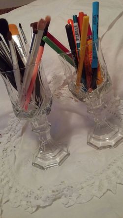 Makeup brush holders