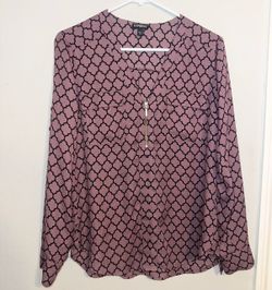 Pi nk Patterned Blouse