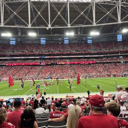 2 Arizona Cardinals Atlanta Falcons Home Side Lower Level 45 yard line Tickets   
