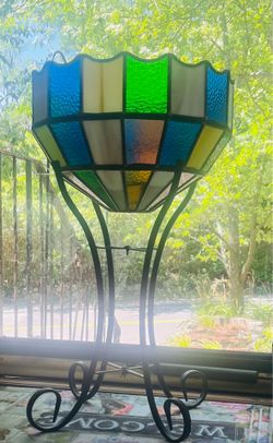 Indoor/Outdoor Stained Glass Planter
