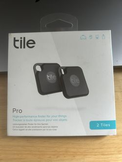 Tile Pro (2020)) Black  Pack(2) Bluetooth Tracker Item Locator New $ 45 Or Best Offer