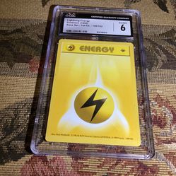 1999 Pokémon Base Set 1st Edition - Lightning Energy 100/102 - Graded CGC 6