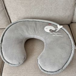 Boppy Nursing Pillow and Positioner, Luxe Chevron Whales/Gray