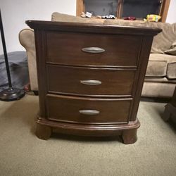 Two Nightstands And One Dresser 
