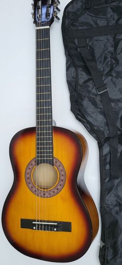 ​Best Choice Products 38in Acoustic Guitar Starter Pack - Natural Sunburst