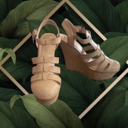 Sheikh Women Wedge Sandal Size 10