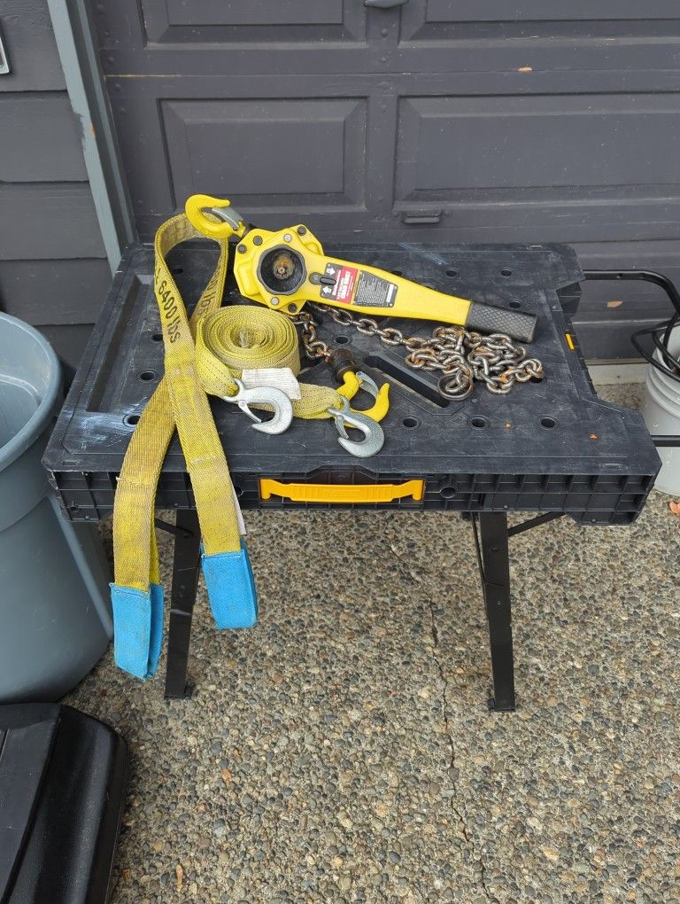 Chain Hoist, Lift Strap, Tow Strap