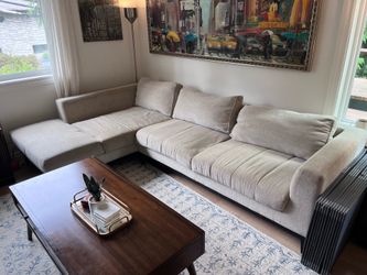 Beige Left Side Sectional Couch