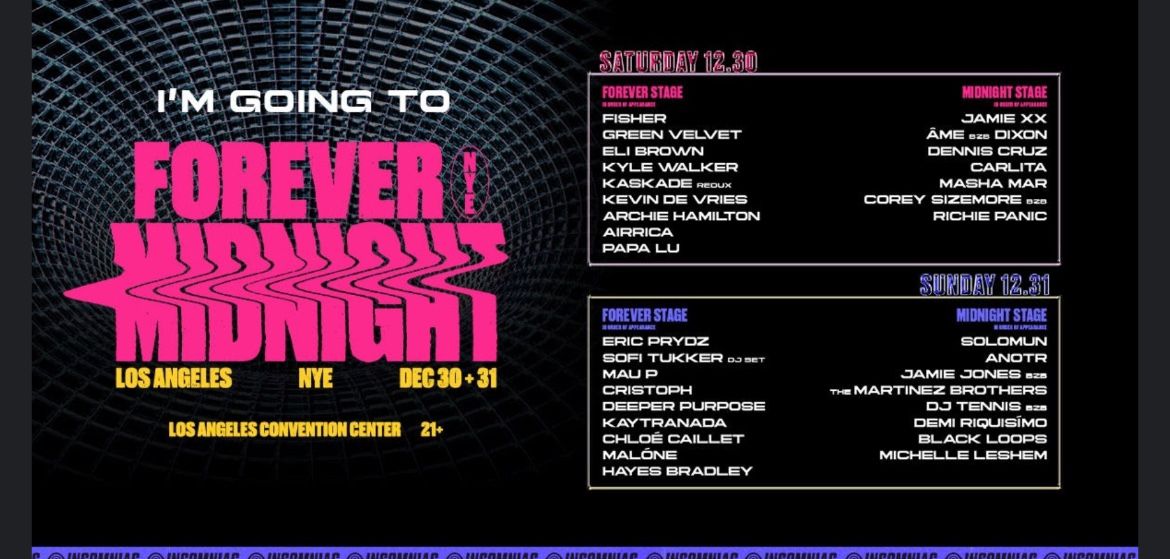 GA SUNDAY FOREVER MIDNIGHT TICKET