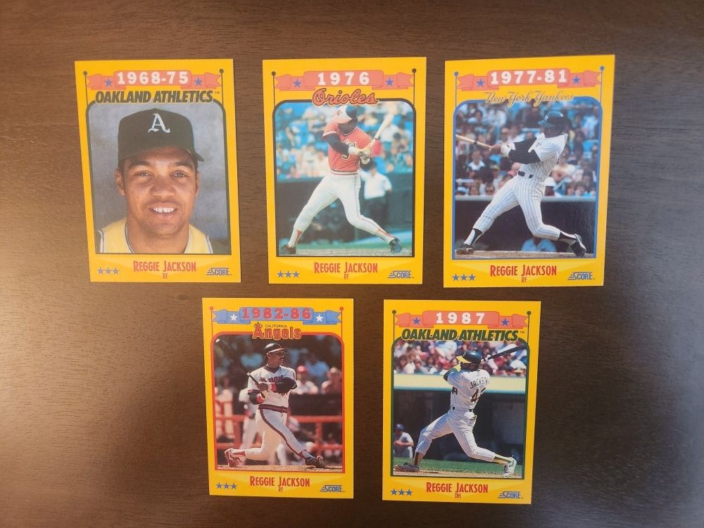 1988 SCORE SALUTE TO REGGIE JACKSON BASEBALL CARDS