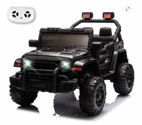 Xuanlur 12V Kids Ride on Car with Remote Control, Ride on Toys w/ Dual Drive, Four-Wheel Suspension, Bluetooth Music, LED Lights, USB, Shock Absorptio