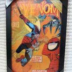Marvel Venom Spider-Man Framed Poster by Bagley & Della Rosa Pop Creations