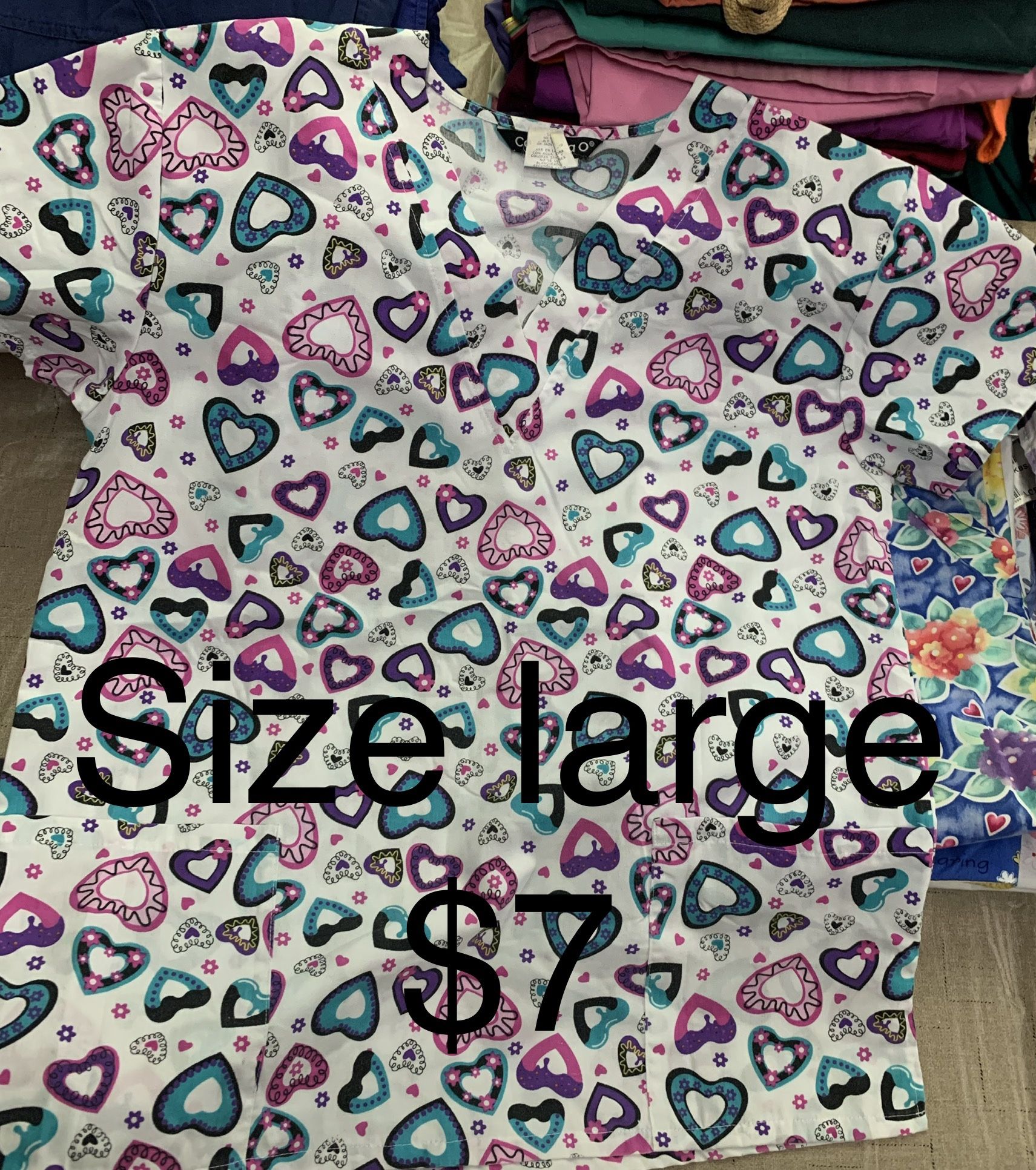 Size Large Medical Scrub Tops