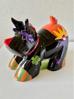 NEW Dolomite Scottie Dog cookie jar ceramic 9” tall 11” wide 6” long