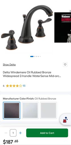 Delta Windemere Oil Rubbed Bronze Widespread Bathroom Faucet
