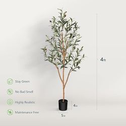 4ft Faux Olive Tree Plant