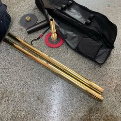 Gold stripper pole set