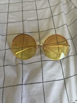 Women's Oversize Indie Gradient Flat Lens Round Sunglasses