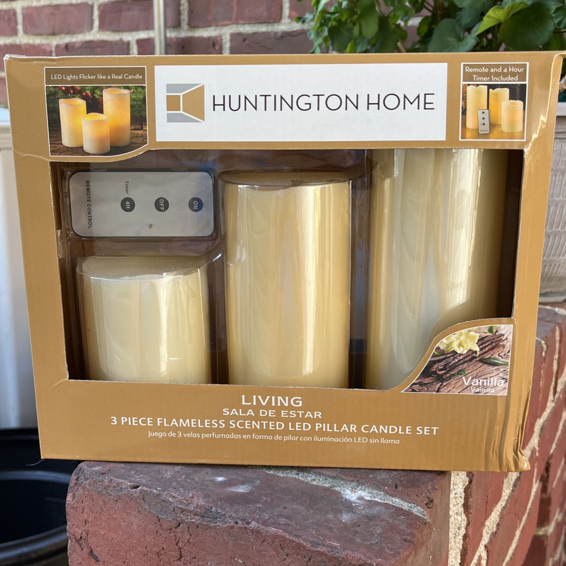 3 Piece Huntington Home Flameless candle set