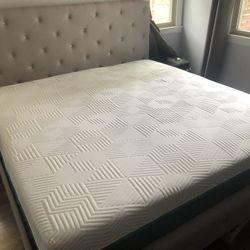 Eastern king, bed, mattress, and frame