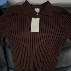 Ribbed brown 2 Piece Outfit 
