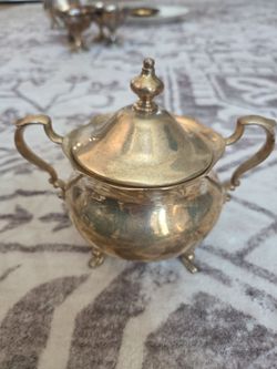 Poole Silver Co E.P.C.  sugar bowl with lid