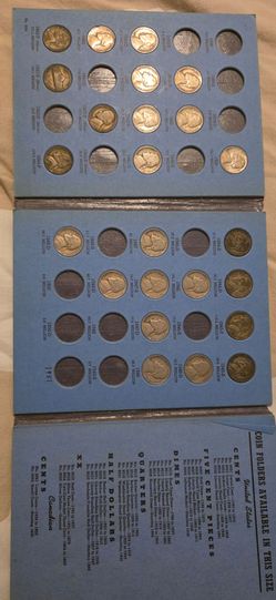 Whitman blue coin folder (Jefferson Nickle)
