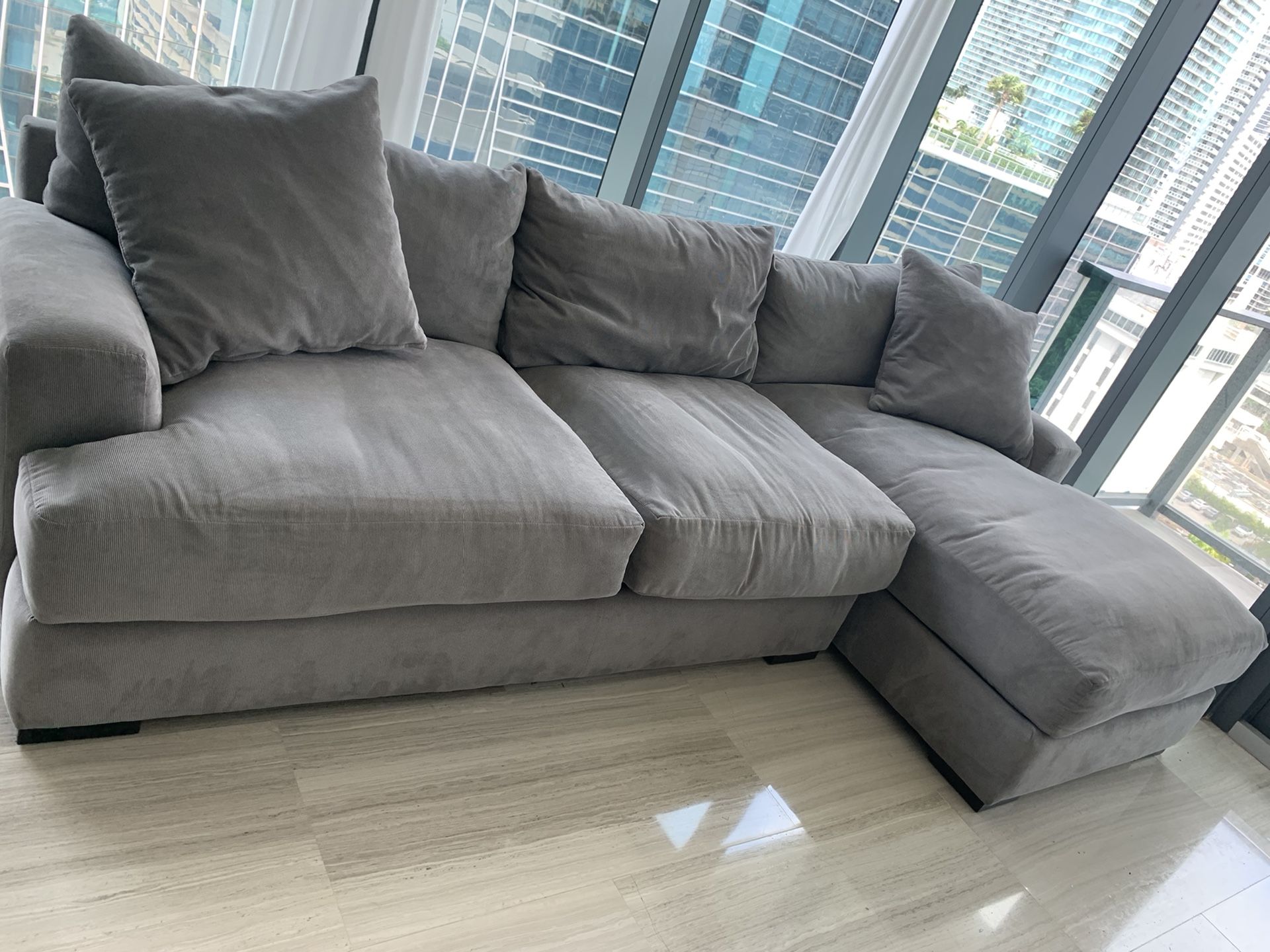 Plush Sectional Sofa Couch