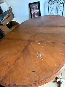 Oval Wood Dining Table set
