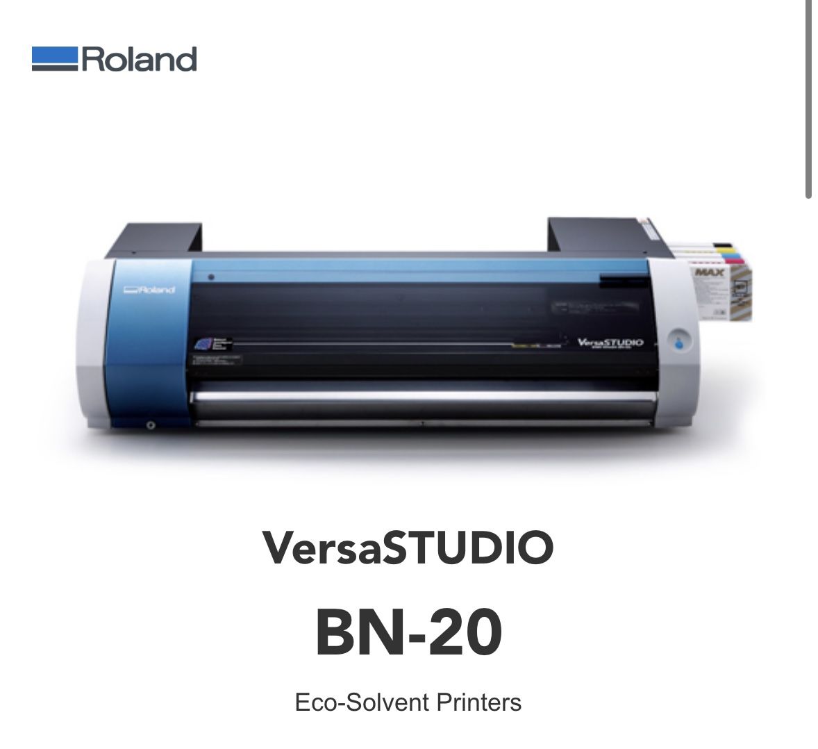 Roland VersaSTUDIO BN-20 Printer / Cutter 20" Desktop Inkjet -