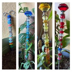 Beaded & Bejeweled Plant Stakes