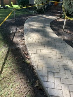Stamped sidewalk