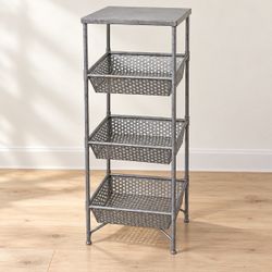 Metal Storage Rack with 3 Baskets