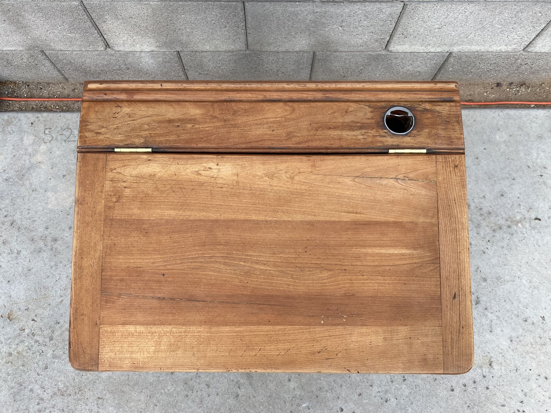 Chandler The Boston Adjustable Wood & Cast Iron Flip Top School Desk