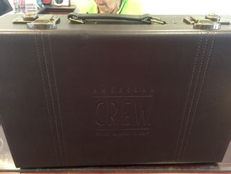 NEW! Vintage American Crew Faux Leather Suitcase